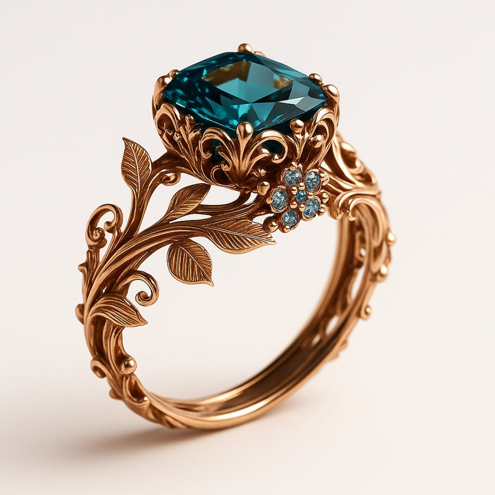 Nature Green Crystal Ring - Handcrafted Elegance for Everyday Wear 1