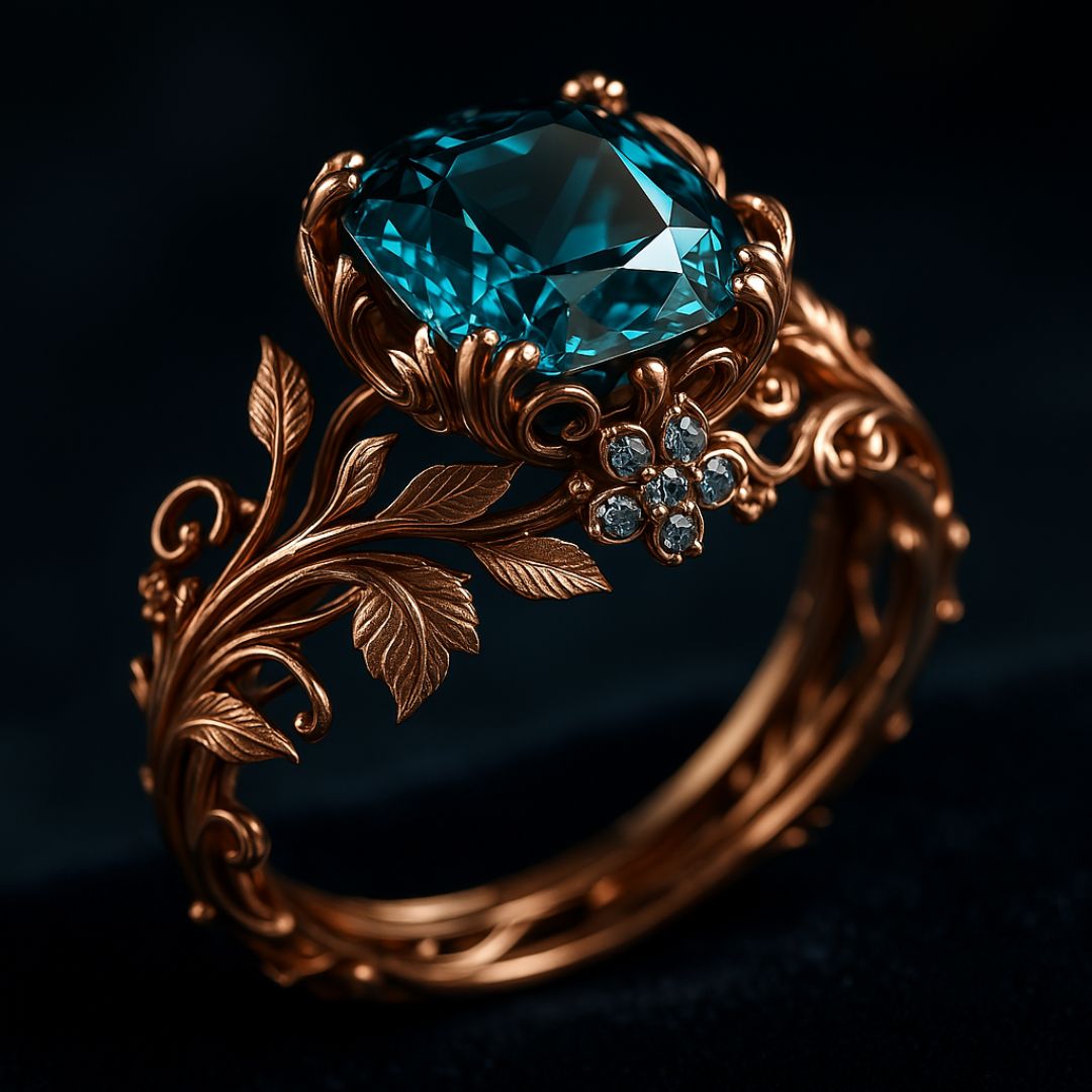 Nature Green Crystal Ring - Handcrafted Elegance for Everyday Wear 3
