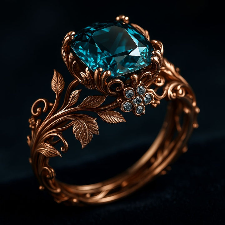 Nature Green Crystal Ring - Handcrafted Elegance for Everyday Wear 3