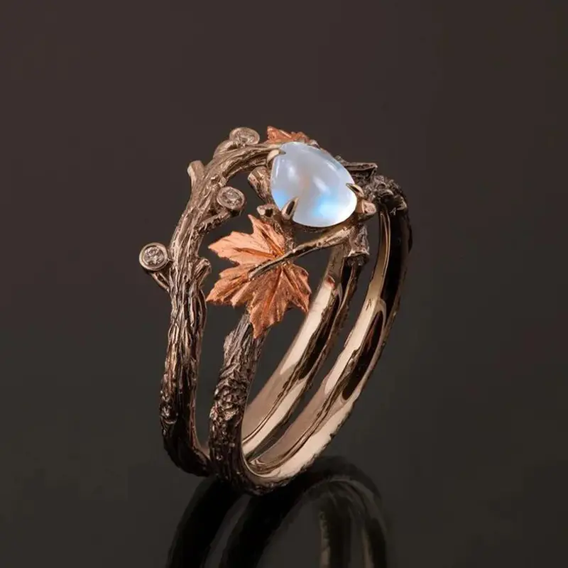 Nature Moonstone Ring - Timeless Elegance for Every Occasion, Handmade, Lightweight, Versatile 0