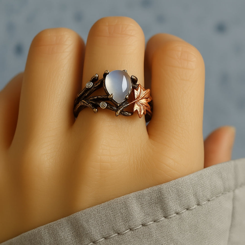 Nature Moonstone Ring - Timeless Elegance for Every Occasion, Handmade, Lightweight, Versatile 1