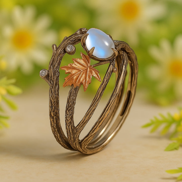 Nature Moonstone Ring - Timeless Elegance for Every Occasion, Handmade, Lightweight, Versatile 2