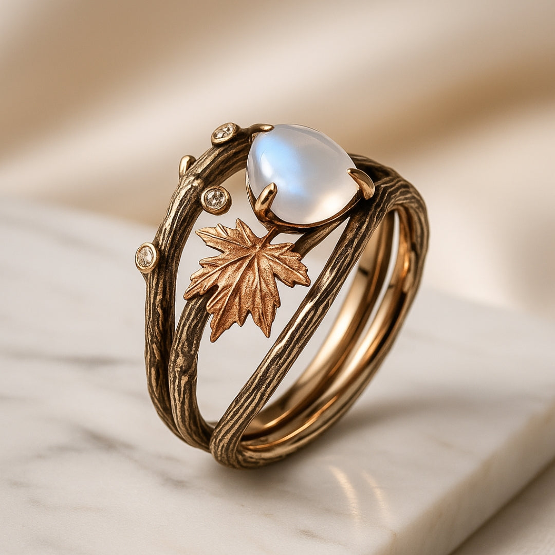 Nature Moonstone Ring - Timeless Elegance for Every Occasion, Handmade, Lightweight, Versatile 3