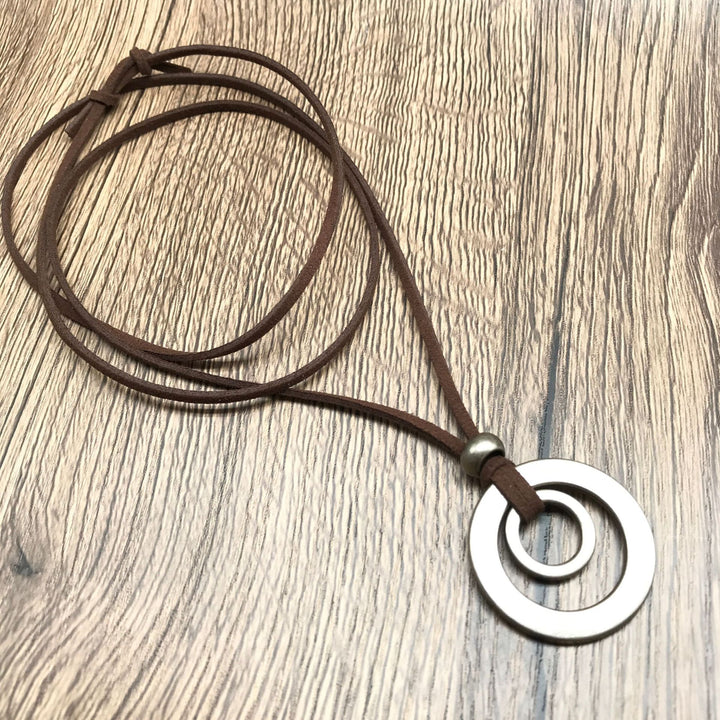 Vintage Silver Circles Necklace