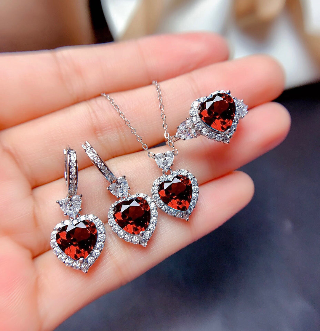 Silver Blue Jewelry Set
