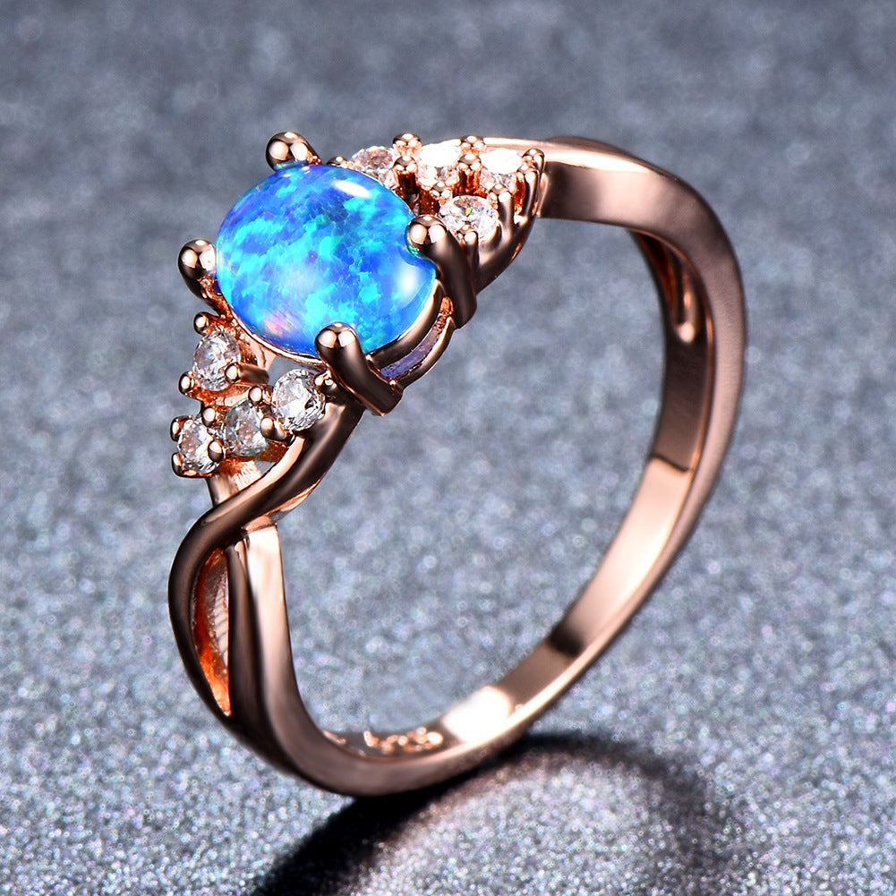 Sylva Moonhart White Ring Rose Gold