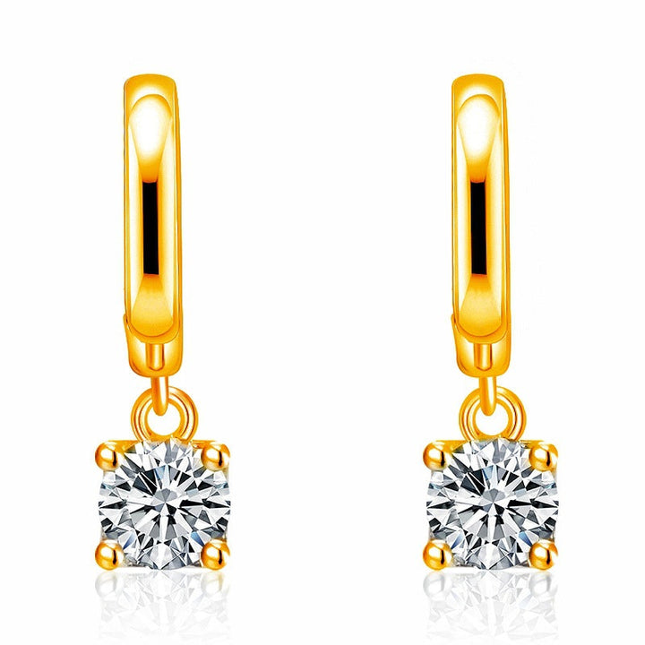 Aurora Square Drop Earrings Gold