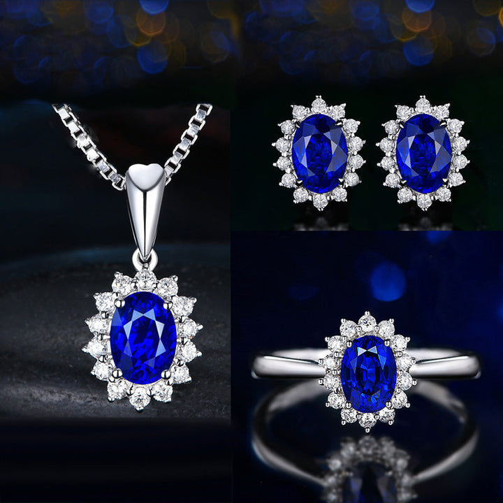 Silver Yellow Jewelry Set
