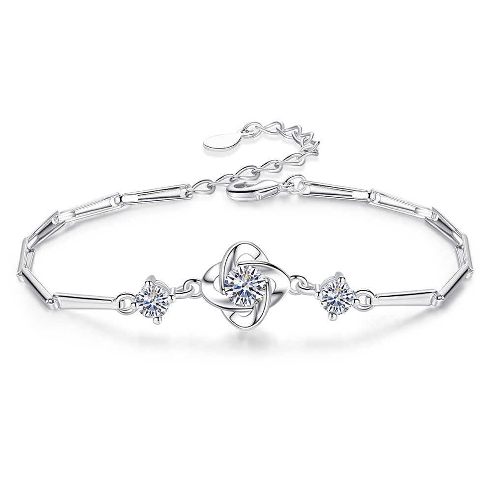 Clover Loop Silver Jewelry Set