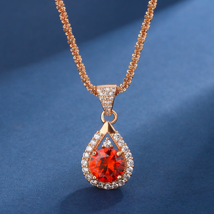 Champagne Rose Gold Jewelry Set