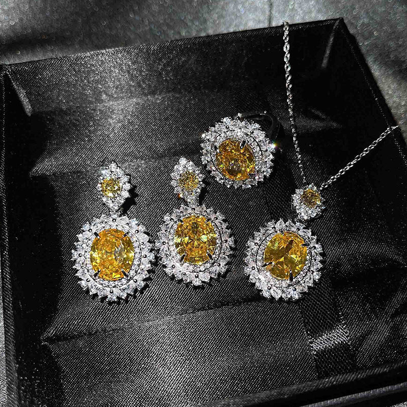 Silver Red Jewelry Set