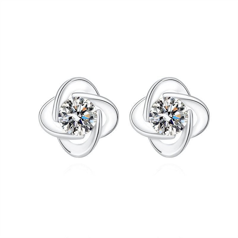 Clover Loop Silver Jewelry Set