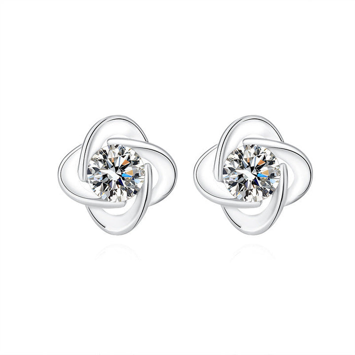 Clover Loop Silver Jewelry Set