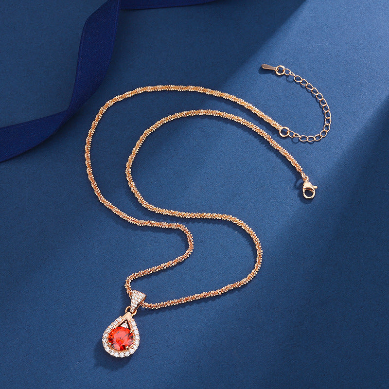 Champagne Rose Gold Jewelry Set