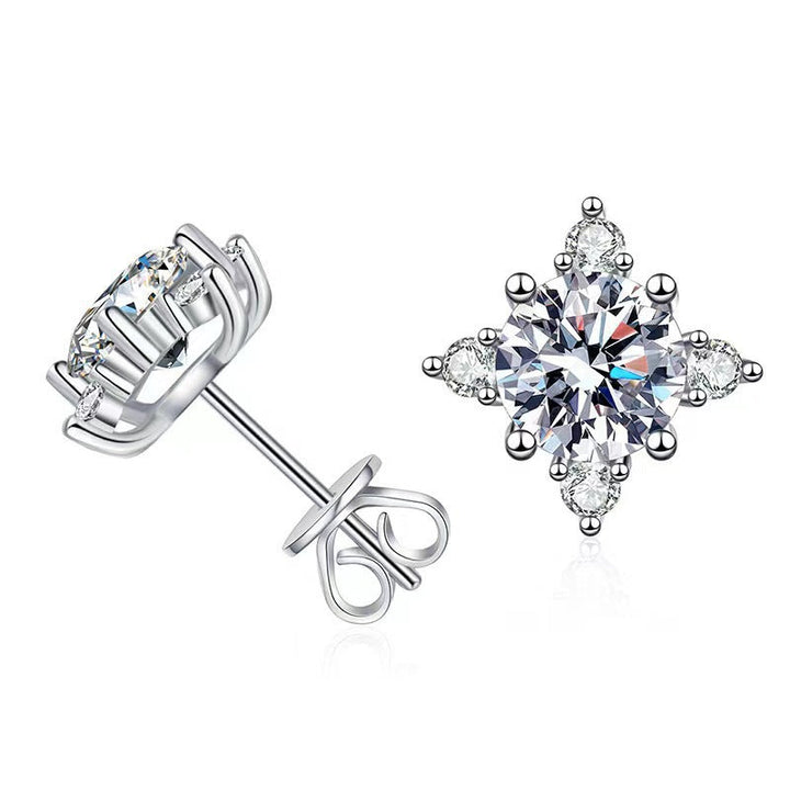 Aurelie flower earrings Silver