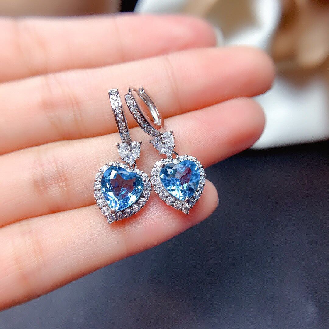 Silver Blue Jewelry Set