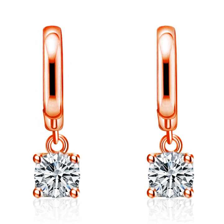 Aurora Square Drop Earrings Rose gold