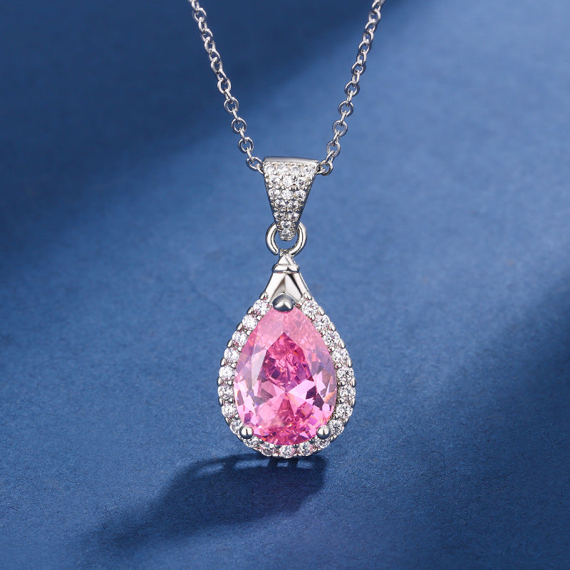 Silver Pink Jewelry Set