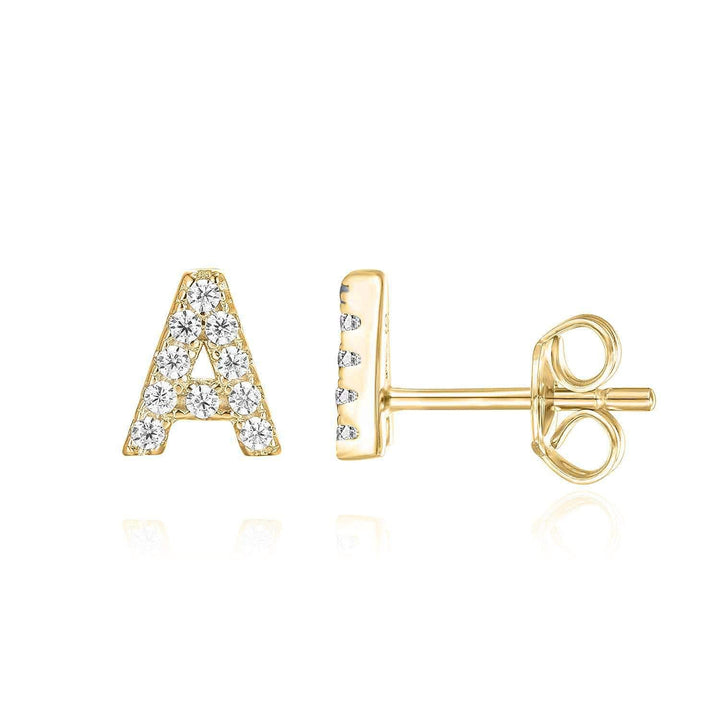 Initial Earring 1pc Gold