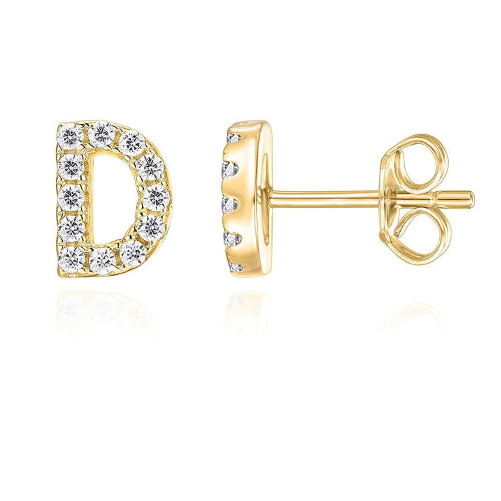 Initial Earring 1pc Gold