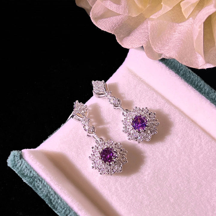 Manifa Silver Purple Jewelry Set