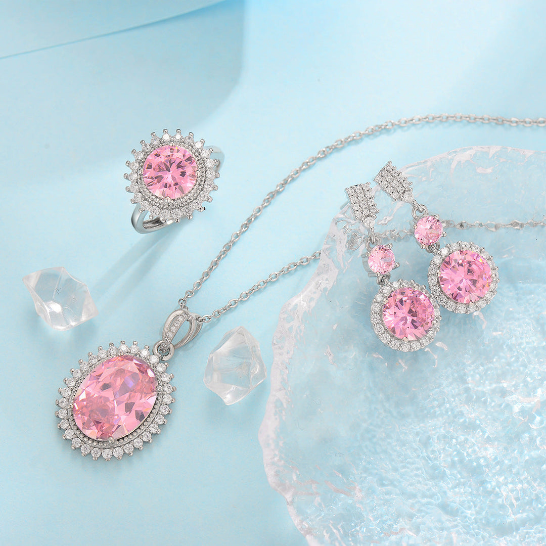 Aurielle Solwyn Pink Set Silver