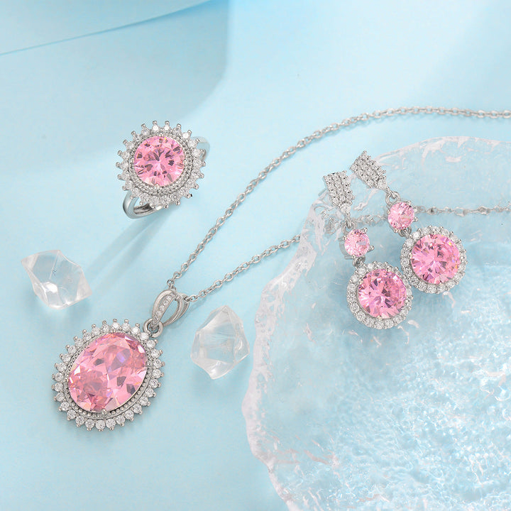 Aurielle Solwyn Pink Set Silver