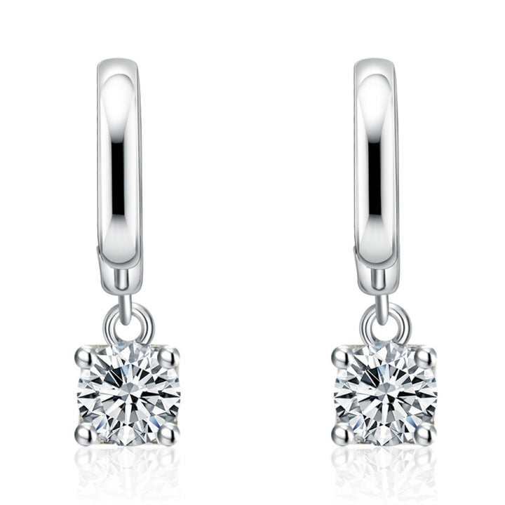 Aurora Square Drop Earrings Silver