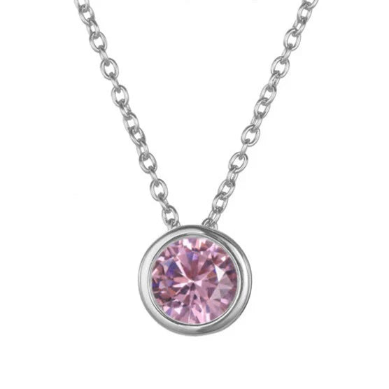 Lunaria Gemmara Birthstone Necklace Silver