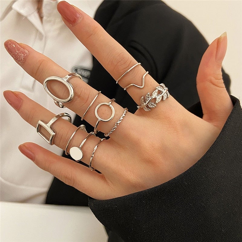 Pack of 11 Timeless Vintage Silver Rings 0