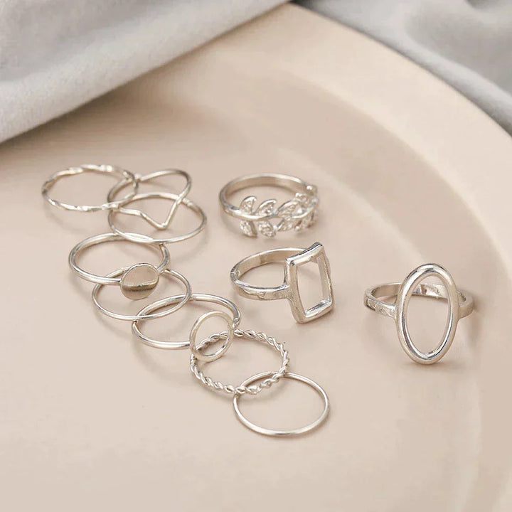 Pack of 11 Timeless Vintage Silver Rings 2