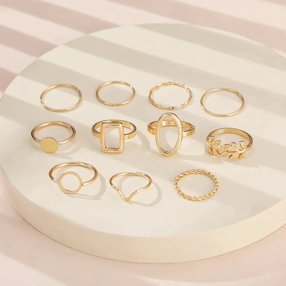 Pack of 11 Timeless Vintage Silver Rings 4
