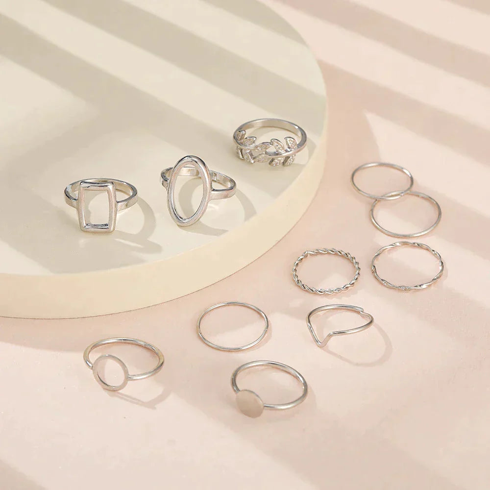 Pack of 11 Timeless Vintage Silver Rings 5