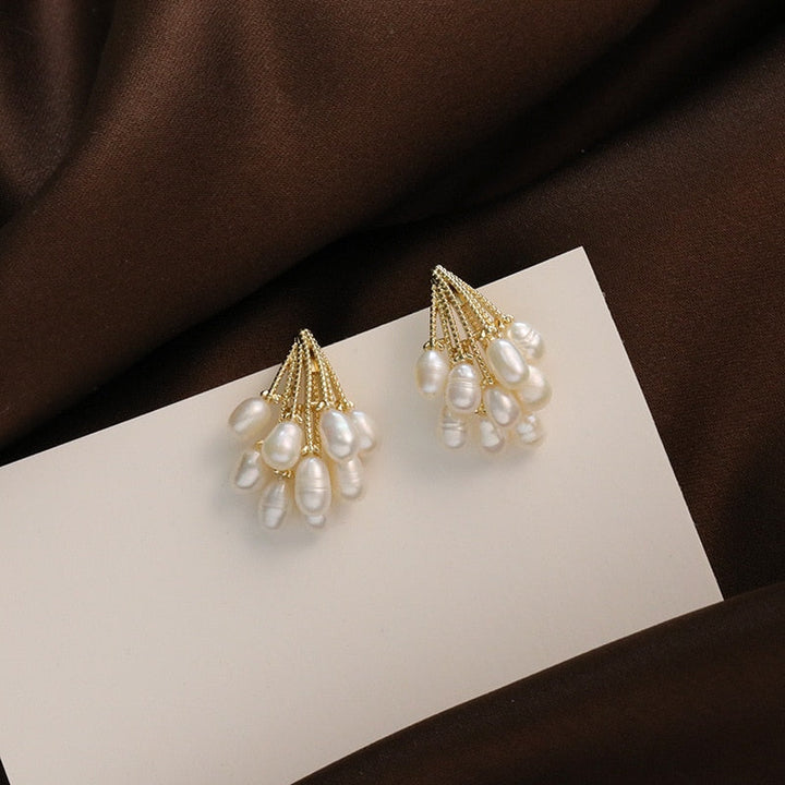 Pearl Rain Earrings - Elegant Pearl Earrings for Women, Lightweight & Versatile Design 0