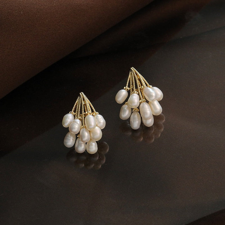 Pearl Rain Earrings - Elegant Pearl Earrings for Women, Lightweight & Versatile Design 2
