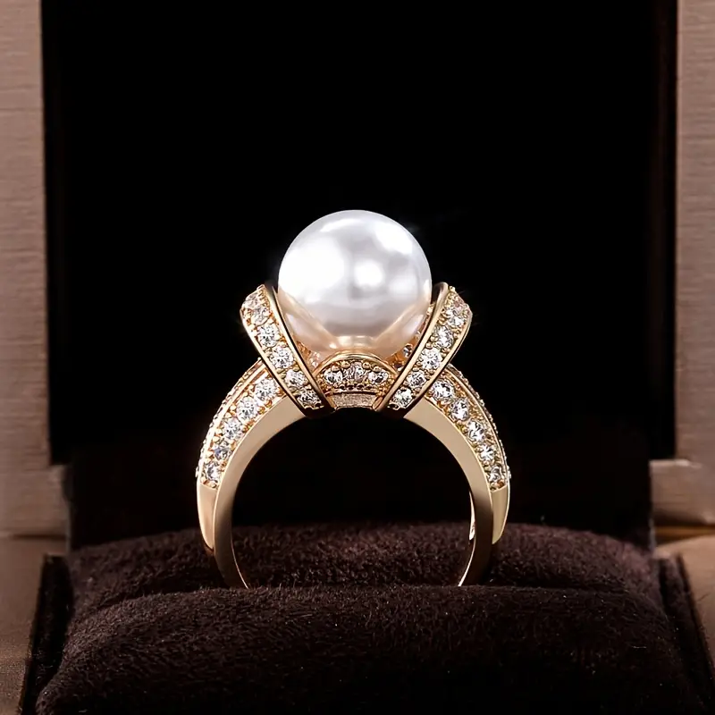 Pearl Sparkling Ring - Timeless Elegance for Every Occasion 0