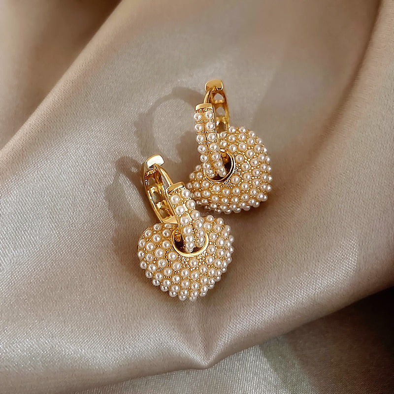 Pearl of Love Gold Earrings for Women - Elegant Pearl Earrings 0