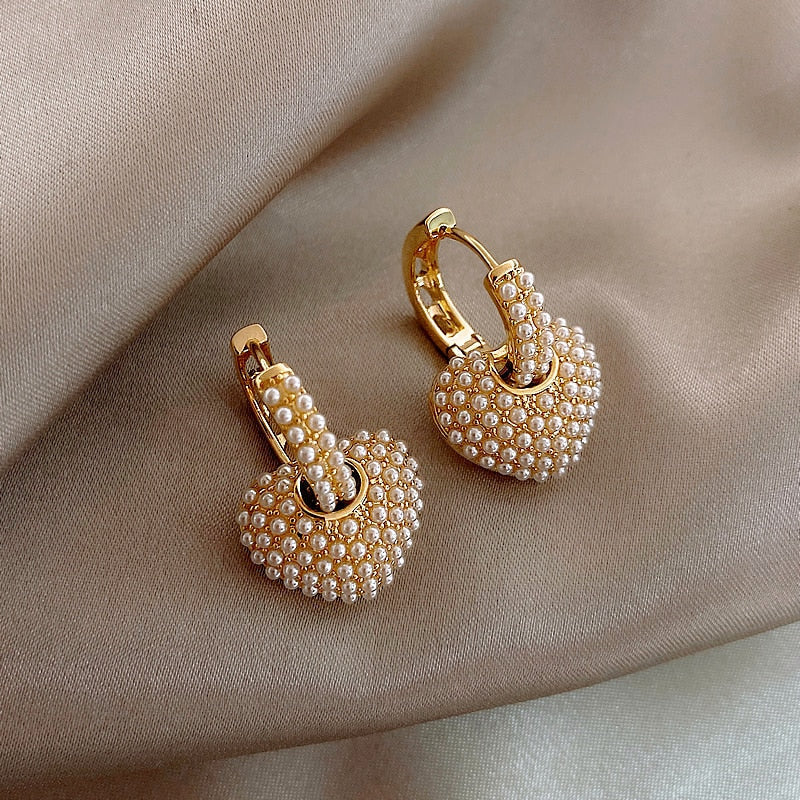 Pearl of Love Gold Earrings for Women - Elegant Pearl Earrings 1