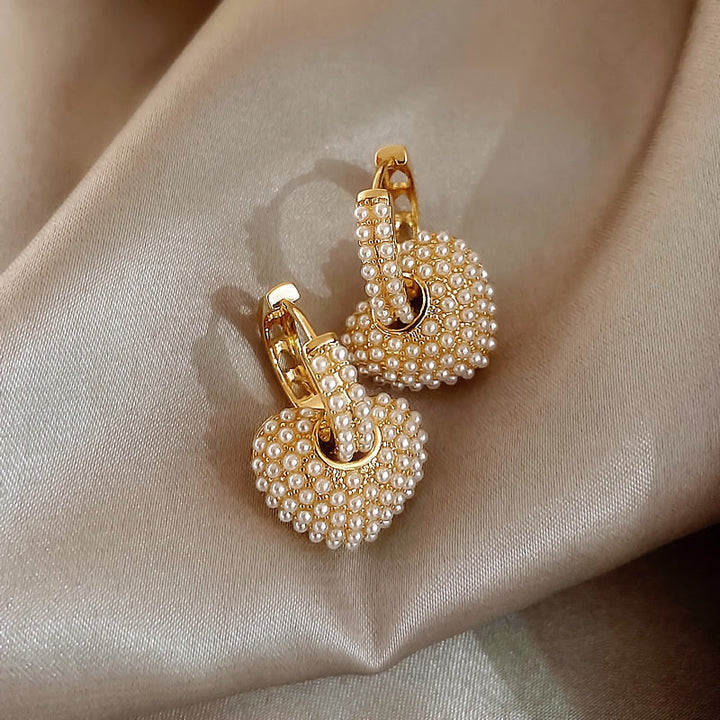 Pearl of Love Gold Earrings for Women - Elegant Pearl Earrings 2