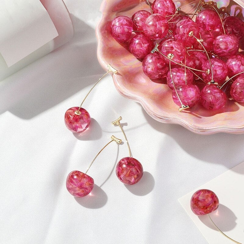 Pink Cherry Luxury Earrings - Effortless Elegance for Every Occasion 1