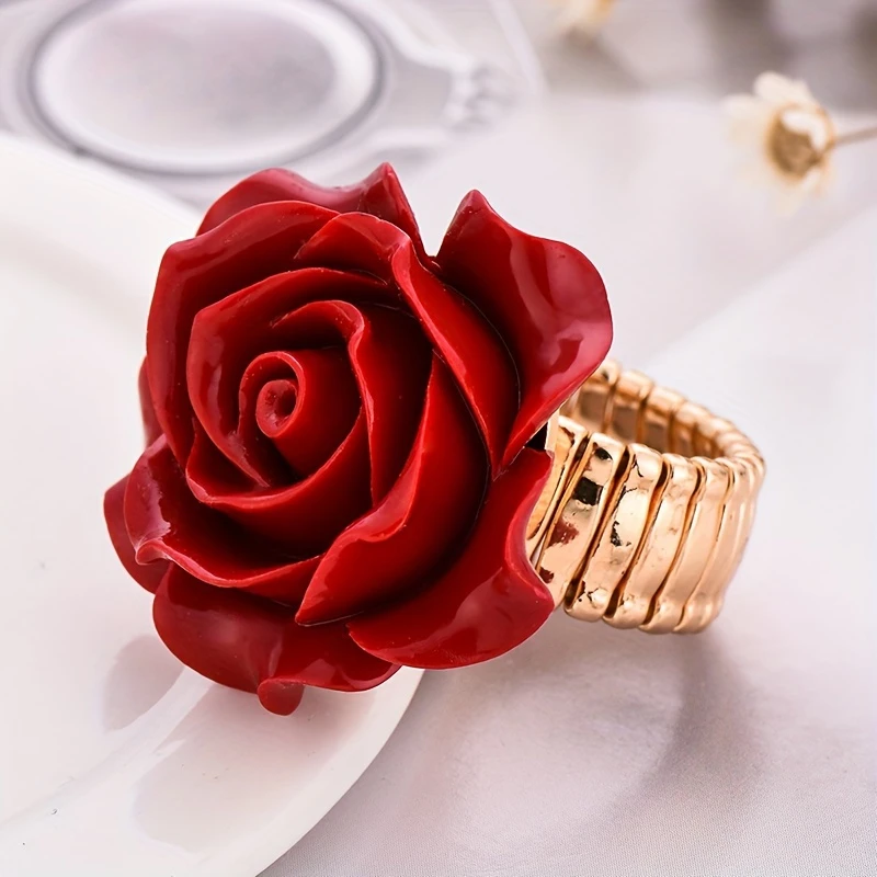 Red Rose Gold Ring - Timeless Elegance for Every Occasion 0