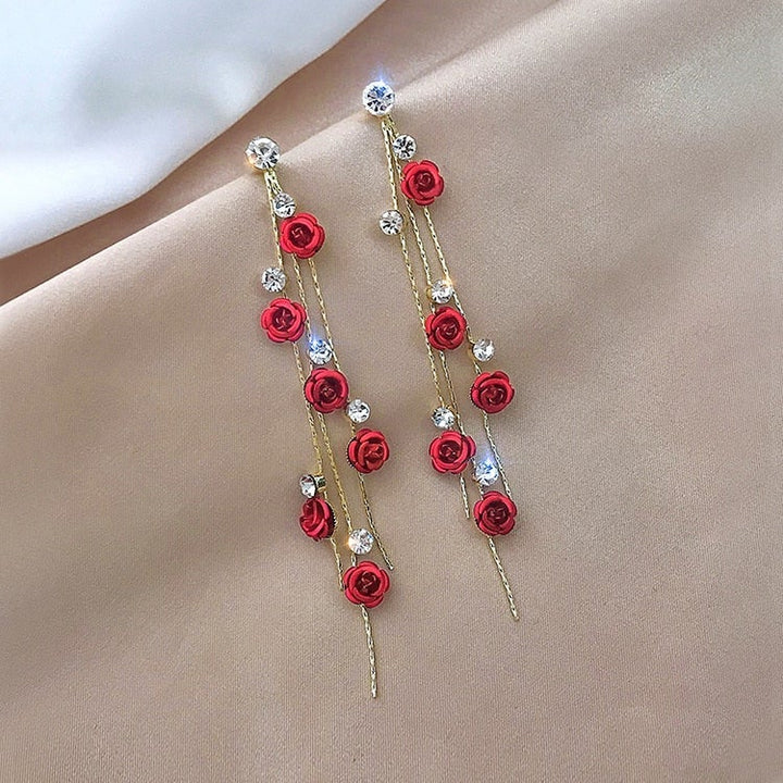Rose Cascade Earrings - Effortless Elegance for Every Occasion 0