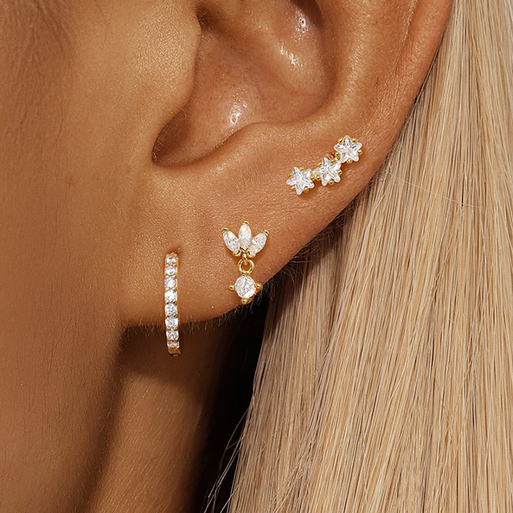 Trio Mila Essentials Earrings Gold
