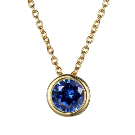 Lunaria Gemmara Birthstone Necklace Gold