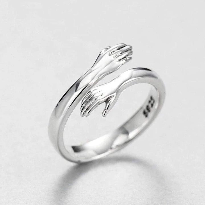 Silver Adjustable Hug Ring - Handcrafted Elegance for Every Occasion 2