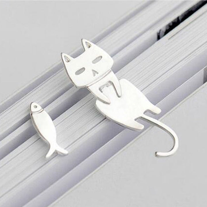 Silver Climbing Kitty Earrings 3