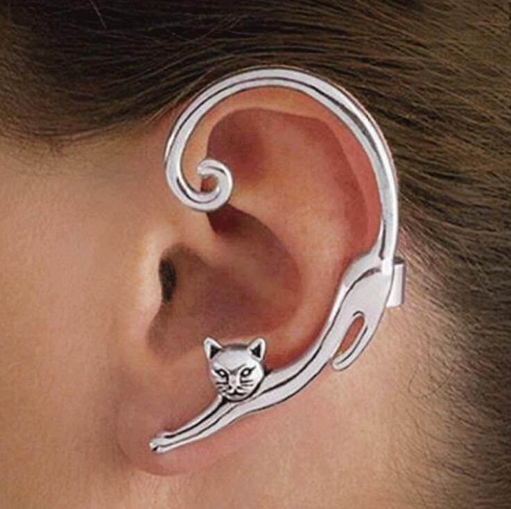 Silver Luxury Cat Earrings for Effortless Elegance 0