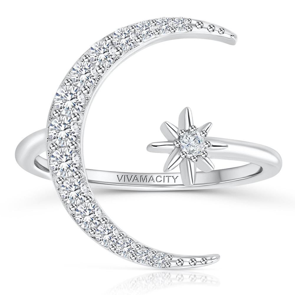 Silver Moon and Star Ring - A Timeless Symbol of Strength 1