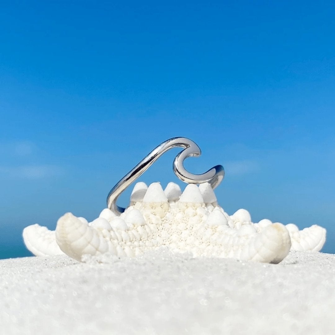 Silver Sea Wave Ring - A Timeless Symbol of Strength 0