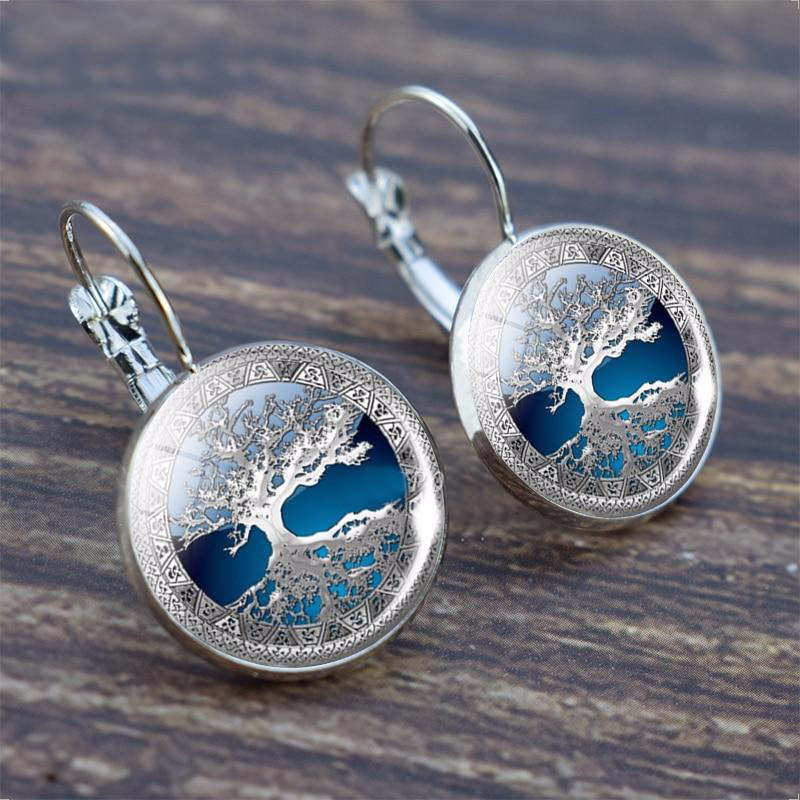 Silver Tree of Life Earrings for Women - Elegant Everyday Accessory 0